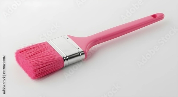Obraz Pink paint brush white background