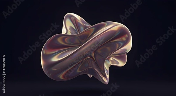 Obraz 3D light pink black background with copy space