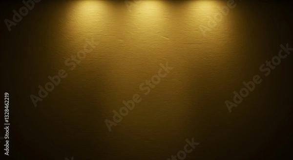 Obraz Gold metal background with spotlight