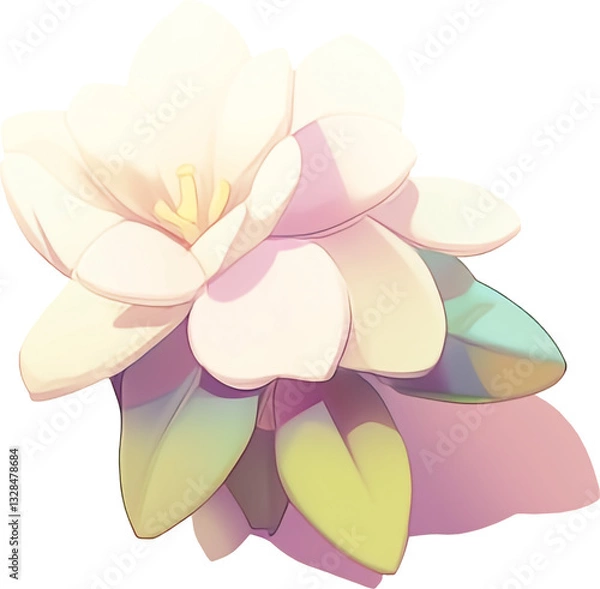 Obraz pink flower isolated on white