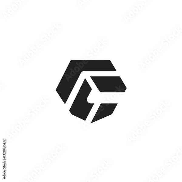 Obraz Hexagonal Abstract Letter Logo