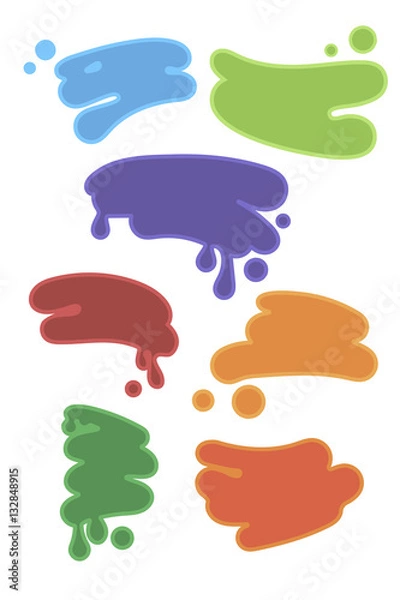 Fototapeta Abstract blot applique design template background