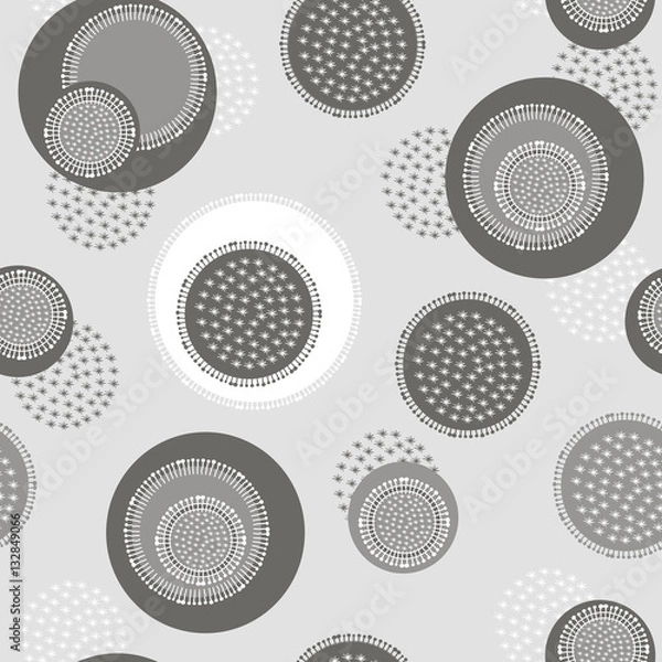 Fototapeta Floral abstract doodle seamless background texture pattern