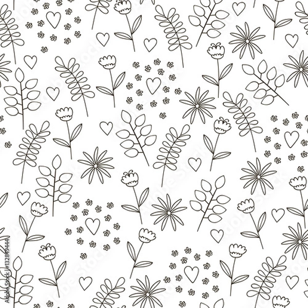 Obraz Floral decoration design seamless texture pattern