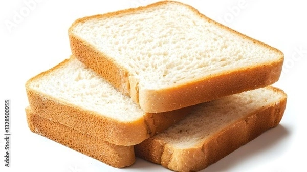 Fototapeta Fresh sliced Multigrain bread isolated on white
