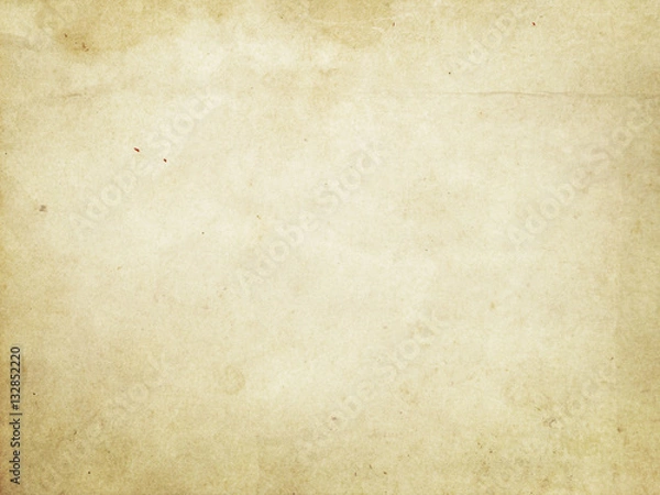 Fototapeta Yellowed aging paper texture.