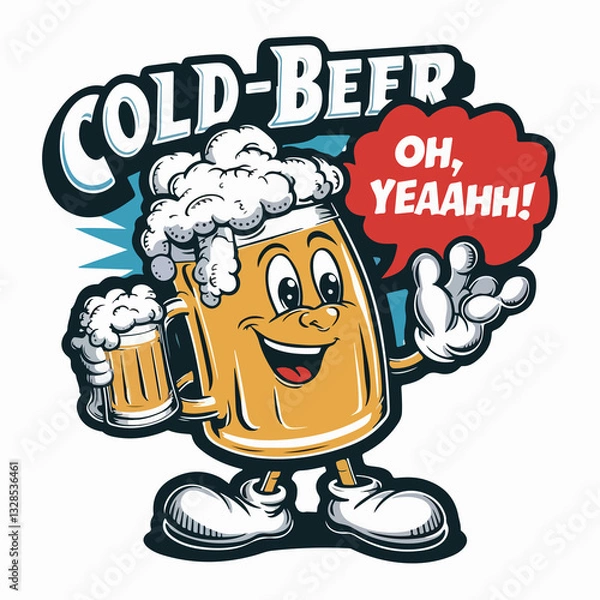 Fototapeta Cold-Beer Mascot