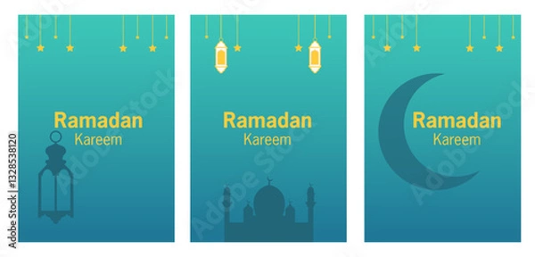 Obraz Ramadan Kareem Greetings for Ramadan background with Islamic Mosque