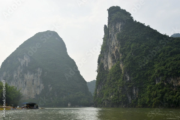 Obraz Raft on the Li river, China