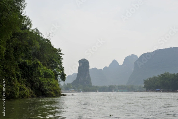 Obraz Raft on the Li river, China