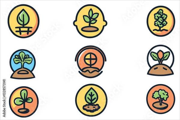 Obraz vector set of easter eggs