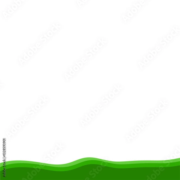 Obraz Green bottom border