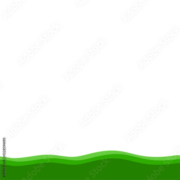 Fototapeta Green bottom border