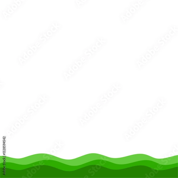 Obraz Green bottom border