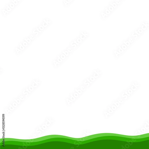 Fototapeta Green bottom border