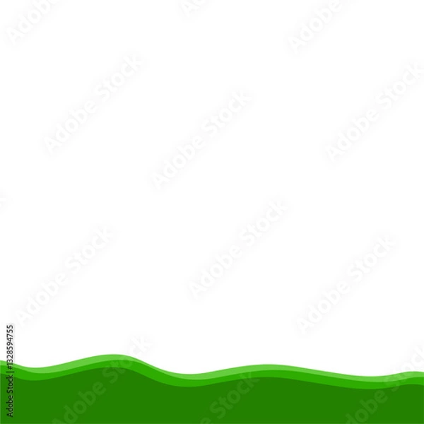 Fototapeta Green bottom border