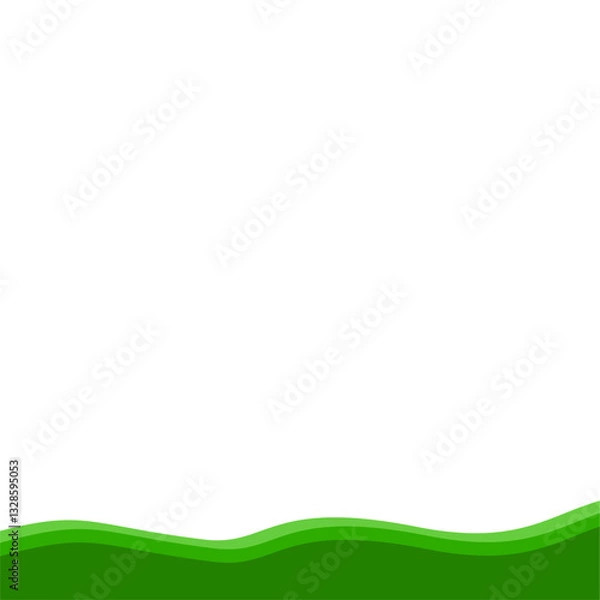 Fototapeta Green bottom border