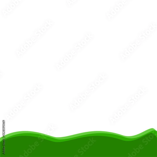 Fototapeta Green bottom border