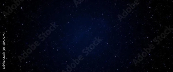 Fototapeta Seamless loop of twinkling stars in a dark, starry night sky, glowing with blue starlight, blinking, galaxy
