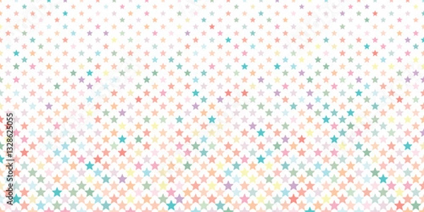 Fototapeta Colorful stars halftone, cute vector background design
