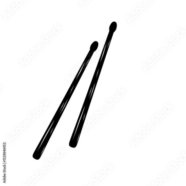 Obraz Drum Sticks Vector Icon 
