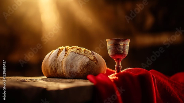 Obraz Bread and Wine for Last Supper