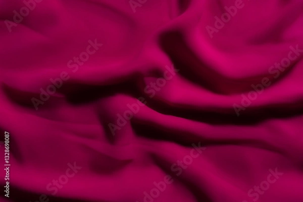 Fototapeta Vibrant Magenta Fabric with Soft Folds – Elegant Abstract Textile Background