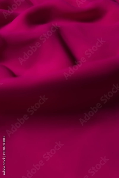 Fototapeta Vibrant Magenta Fabric with Soft Folds – Elegant Abstract Textile Background