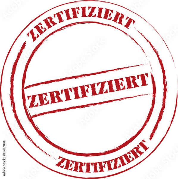 Obraz Stempel Zertifiziert