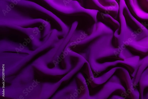 Fototapeta Vibrant Purple Fabric with Soft Folds – Elegant Abstract Textile Background