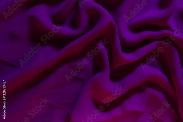 Fototapeta Vibrant Purple Fabric with Soft Folds – Elegant Abstract Textile Background