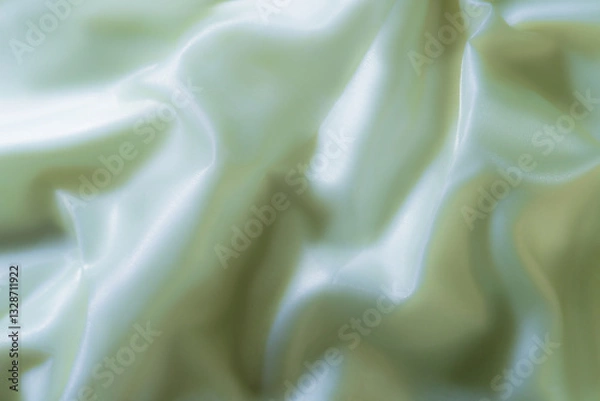 Fototapeta Elegant Light Blue Satin Fabric with Soft Folds – Abstract Texture