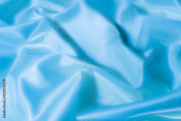 Fototapeta Shiny Blue Fabric Texture – Elegant Abstract Background