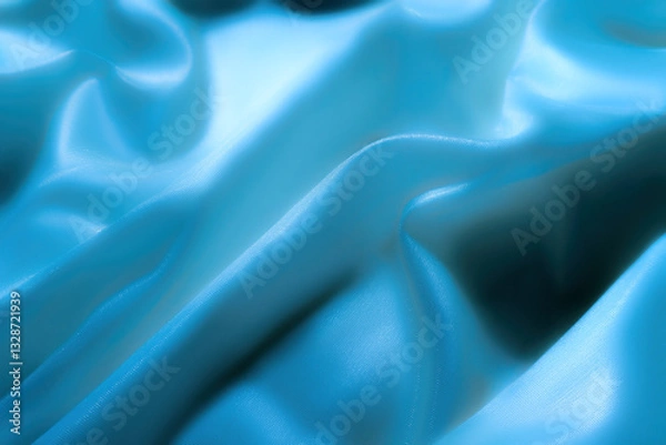 Fototapeta Shiny Blue Fabric Texture – Elegant Abstract Background