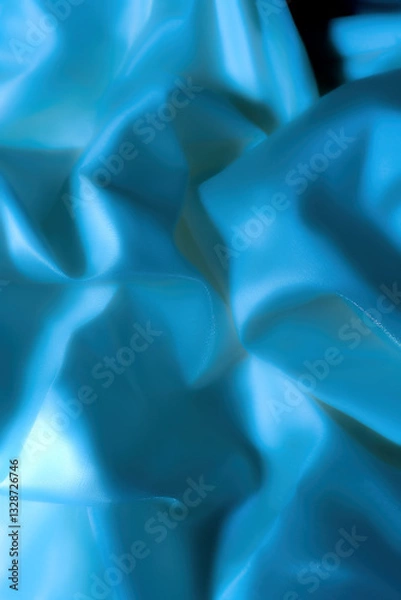 Fototapeta Shiny Blue Fabric Texture – Elegant Abstract Background