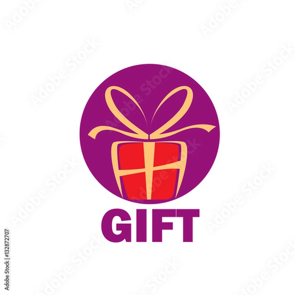 Obraz vector logo box with gifts