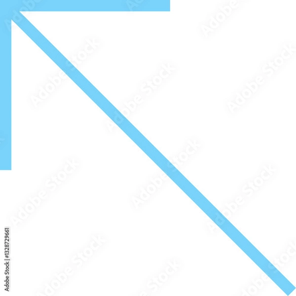 Fototapeta Minimalist Flat Arrow Icon Vector
