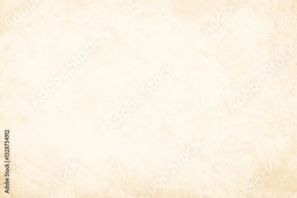 Fototapeta Colour old concrete wall texture background. Close up retro plain cream color cement wall background texture. Design paper vintage parchment element.