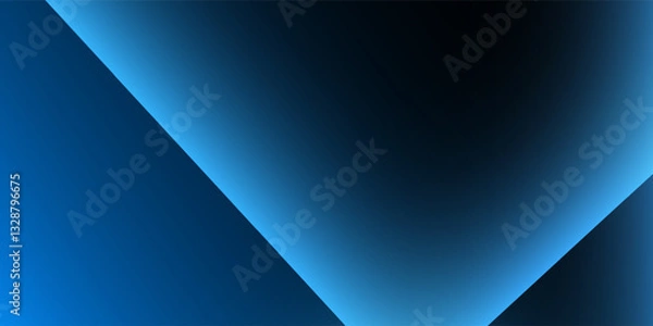 Fototapeta Abstract background featuring smooth dark blue gradients with overlapping transparent geometric shapes. Ideal for business presentations, website design, digital marketing and modern branding projects