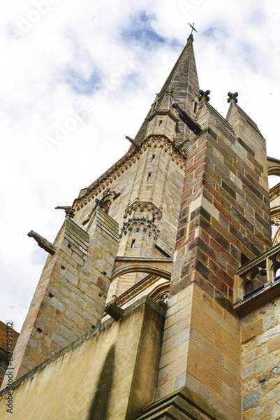 Obraz Gargoyle of the Cathedral of St. Vincent in Saint Malo in Brittany, France