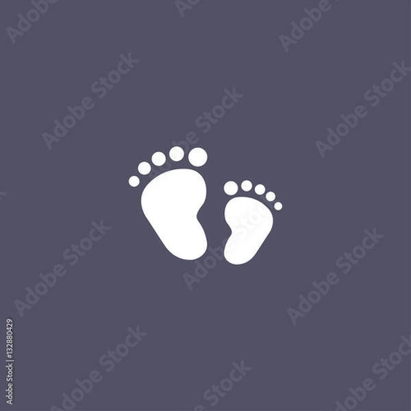 Fototapeta footprint icon design