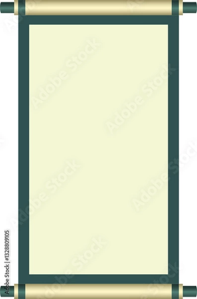 Fototapeta Chinese Traditional Scroll ,Elegant Oriental Banner with Classic Patterns