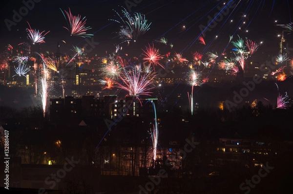 Fototapeta Silvester 2016/2017 über Essen