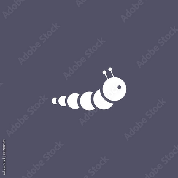 Obraz simple caterpillar icon design
