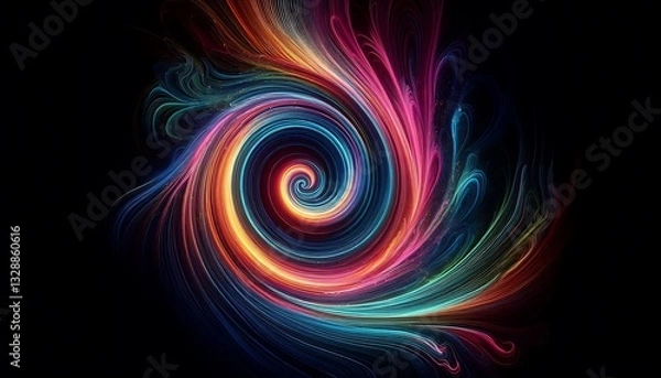 Obraz Radiant Whirlwind: A Symphony of Light and Color