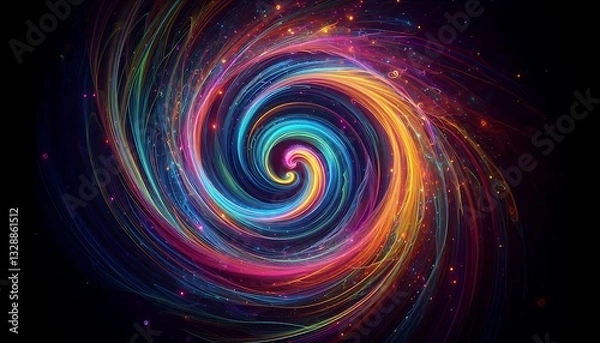 Obraz Cosmic Color Spiral: An Abstract Masterpiece
