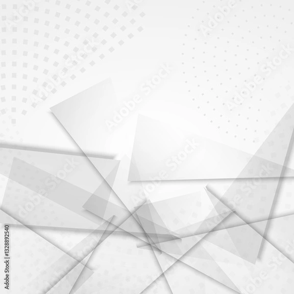 Obraz Light Shapes Technology Vector Gray Background.