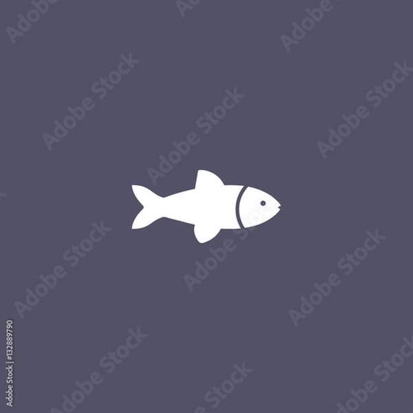 Fototapeta simple fish icon