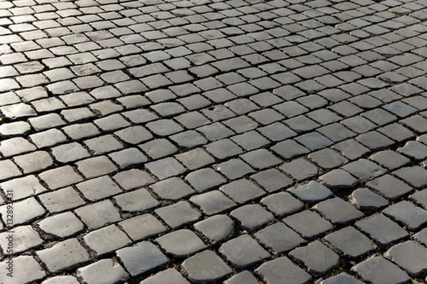 Obraz Pattern old cobbled stone square