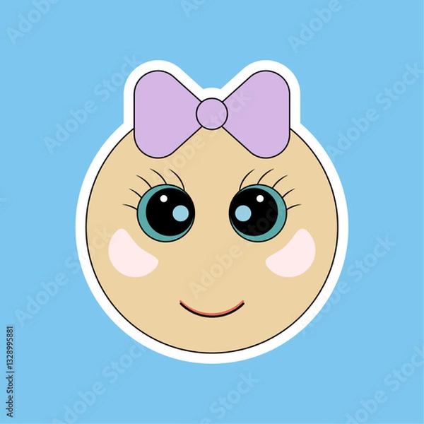 Obraz Emoji with  5 different facial emotions